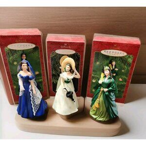 Hallmark Keepsake Scarlett O’Hara Ornament Lot Of 3 In Original Boxes